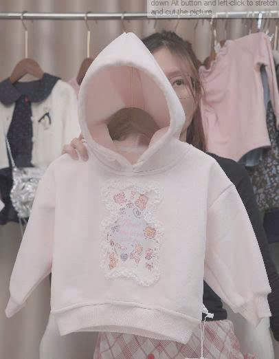 (G190) Áo nỉ liền mũ màu hồng họa tiết gấu bèo HLX_thumbnail_0