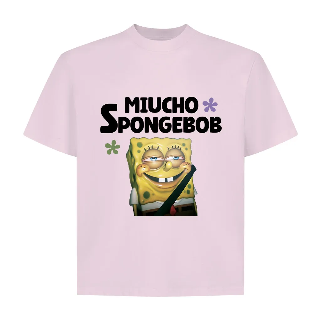 Áo thun boxy nam nữ Miucho Club vải cotton thoáng mát Spongebob in mix dễ thương 2827_thumbnail_18