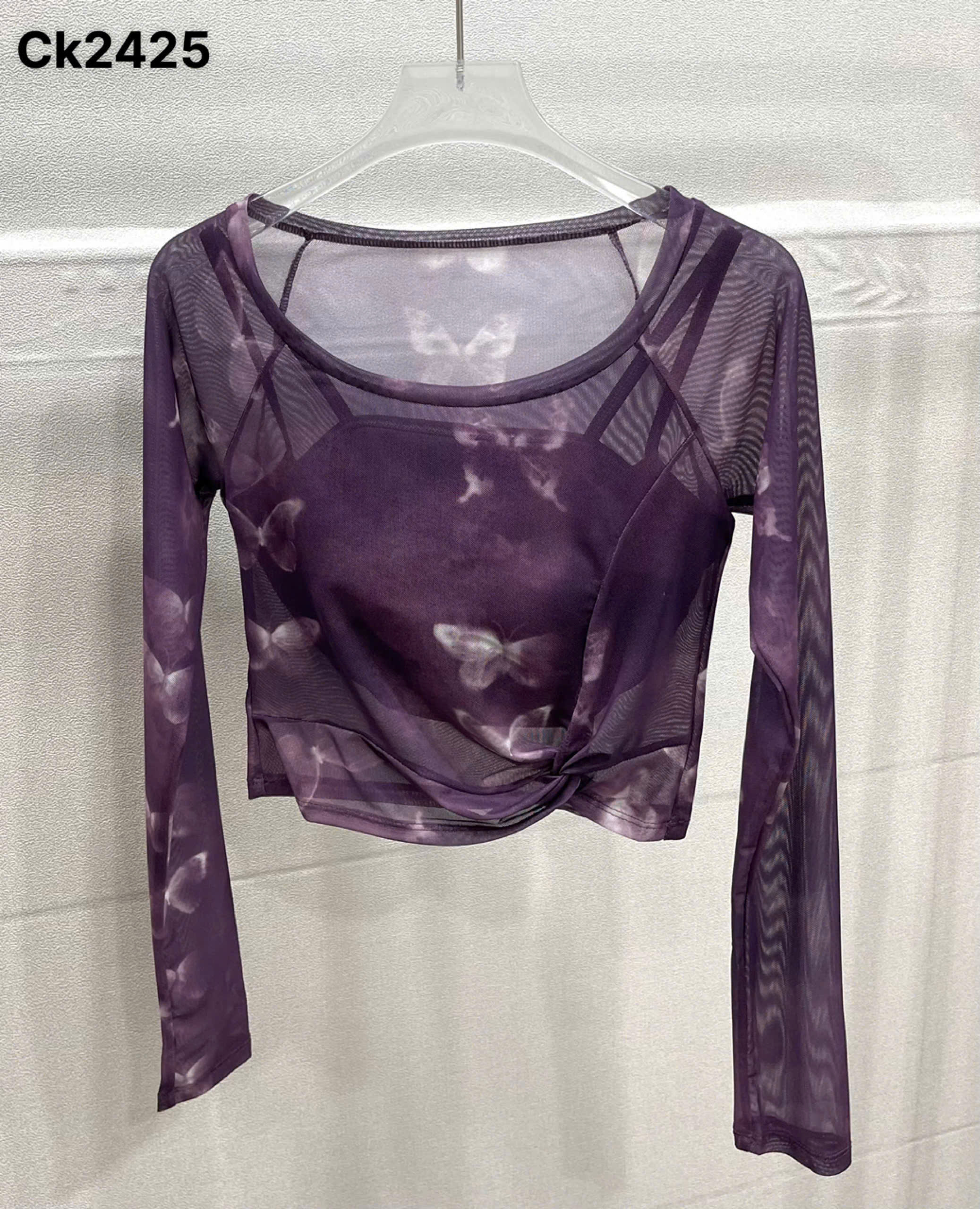 Áo Tanktop Thể Thao Tay Dài Sẵn Áo Bra Form Vừa_thumbnail_11