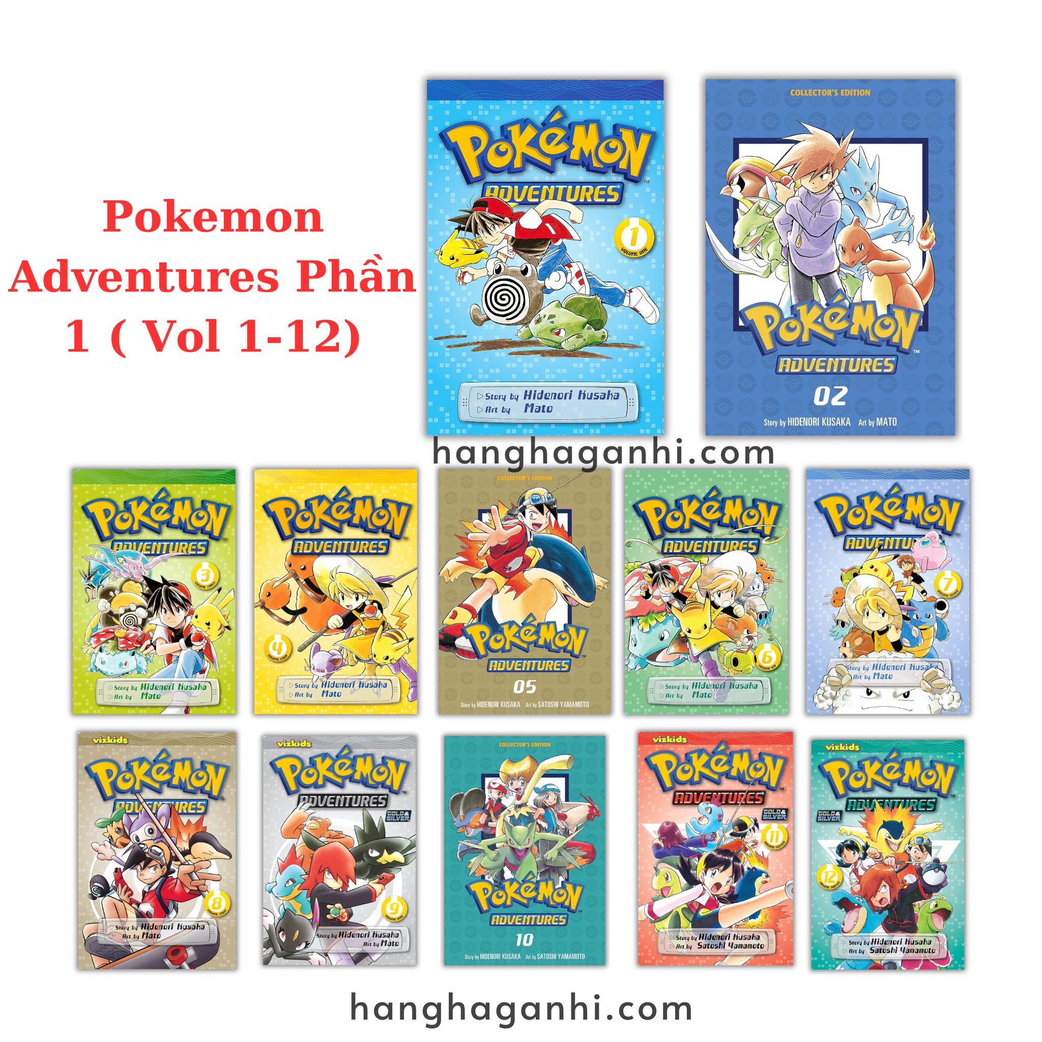 Truyện Tranh Manga Pokemon Adventures Phần 1 ( Vol 1-12)| Bản Tiếng Anh_thumbnail_0