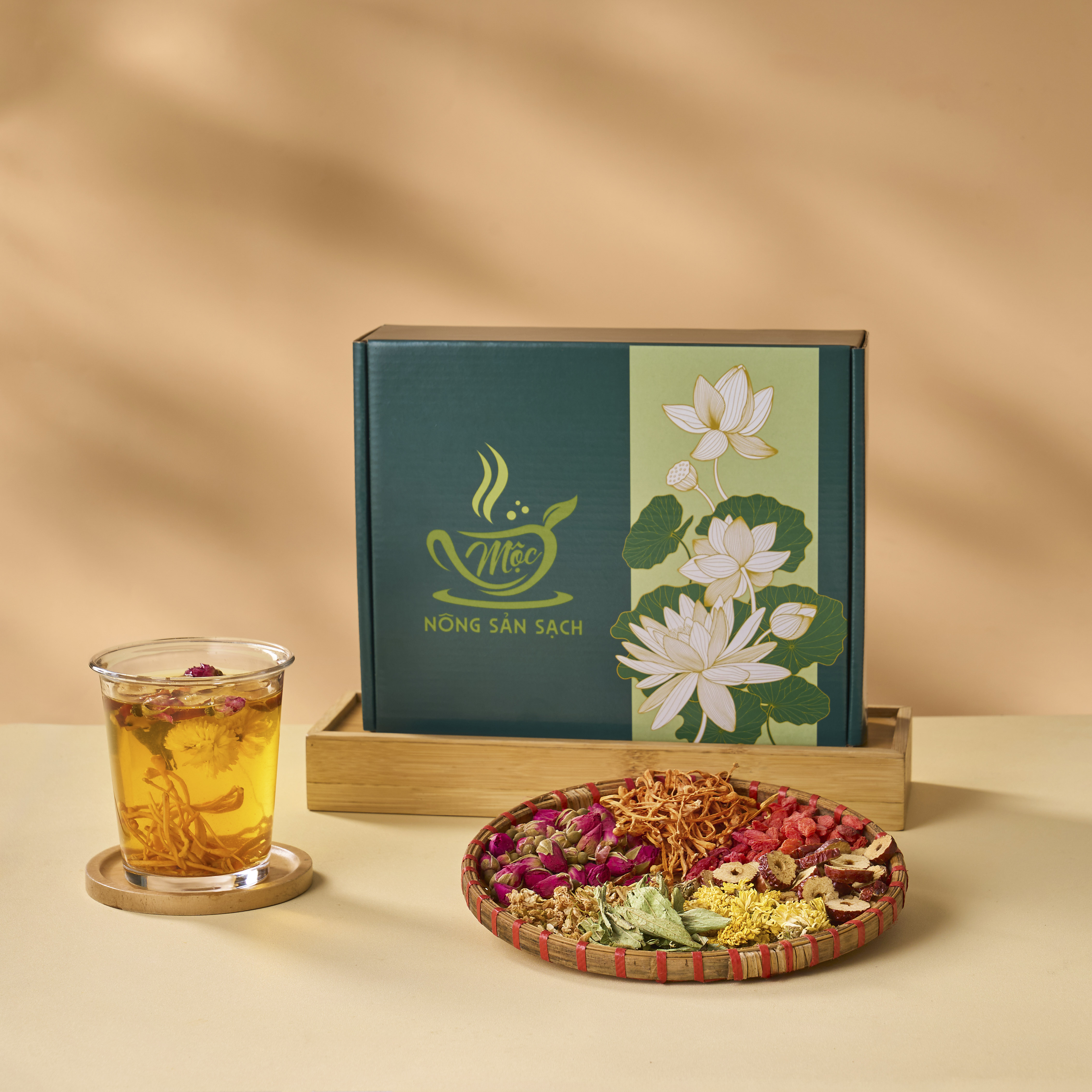 Trà đông trùng 7 vị 30 Gói+ tặng 5 gói + tặng bình thủy tinh + túi đựng_thumbnail_8