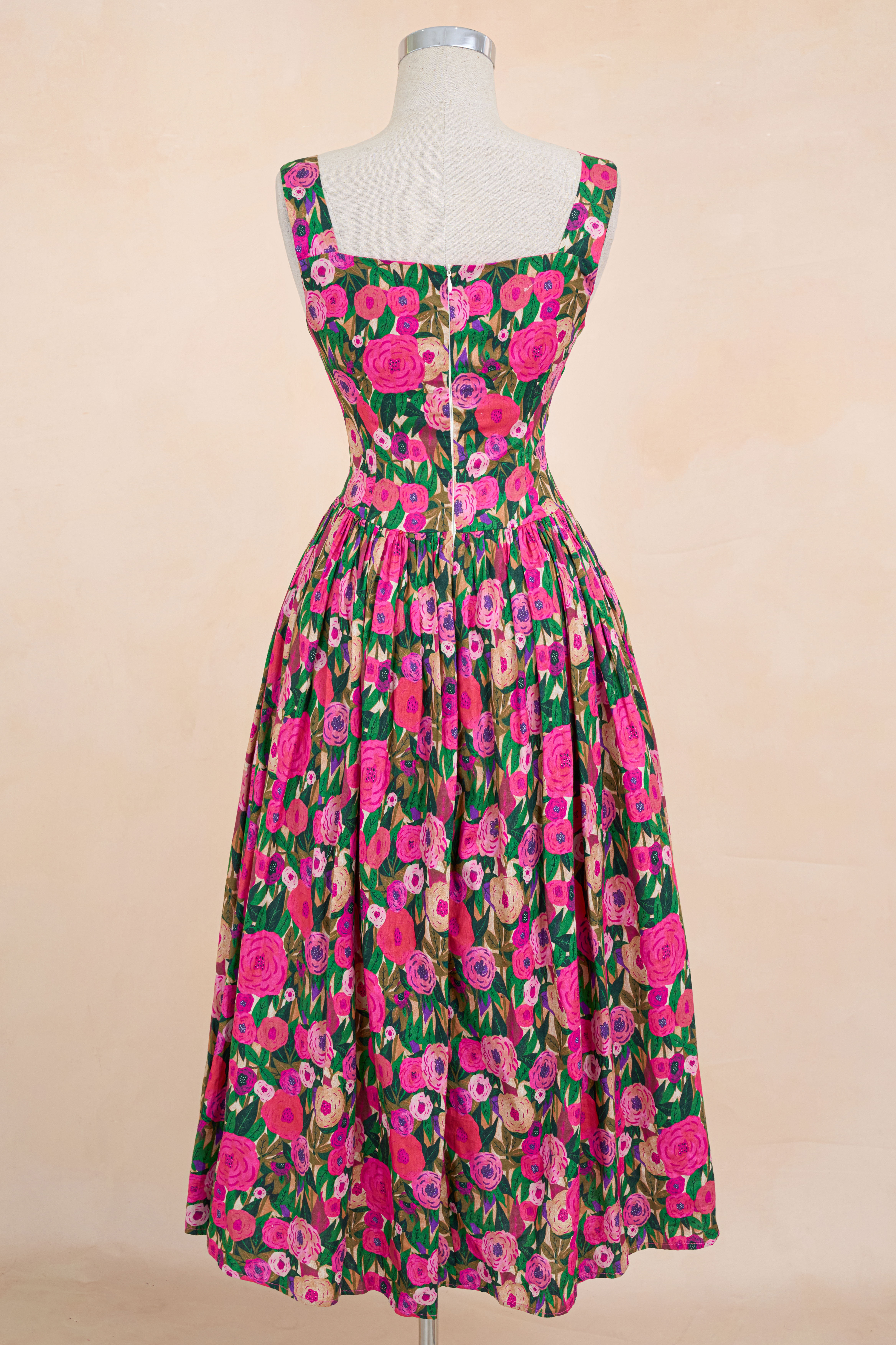 Đầm Hai Dây Hoa Lá Nhúm Ngực_thumbnail_6