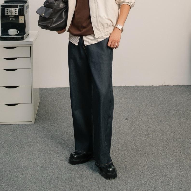 Quần Dài The Glide Vải Raw Denim Form Wide Leg
