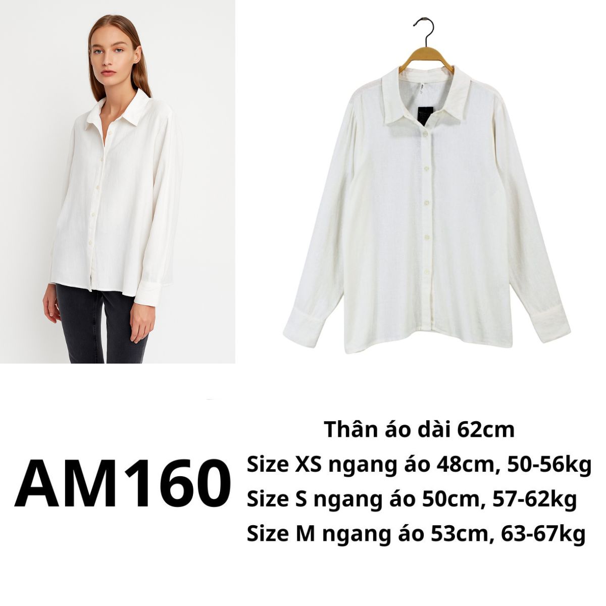 AM160 Áo sơ mi trắng