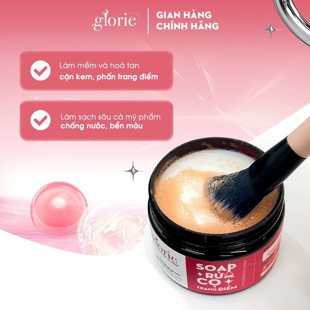 [GLORIE] Soap giặt cọ trang điểm Glorie dừa 130g_thumbnail_0