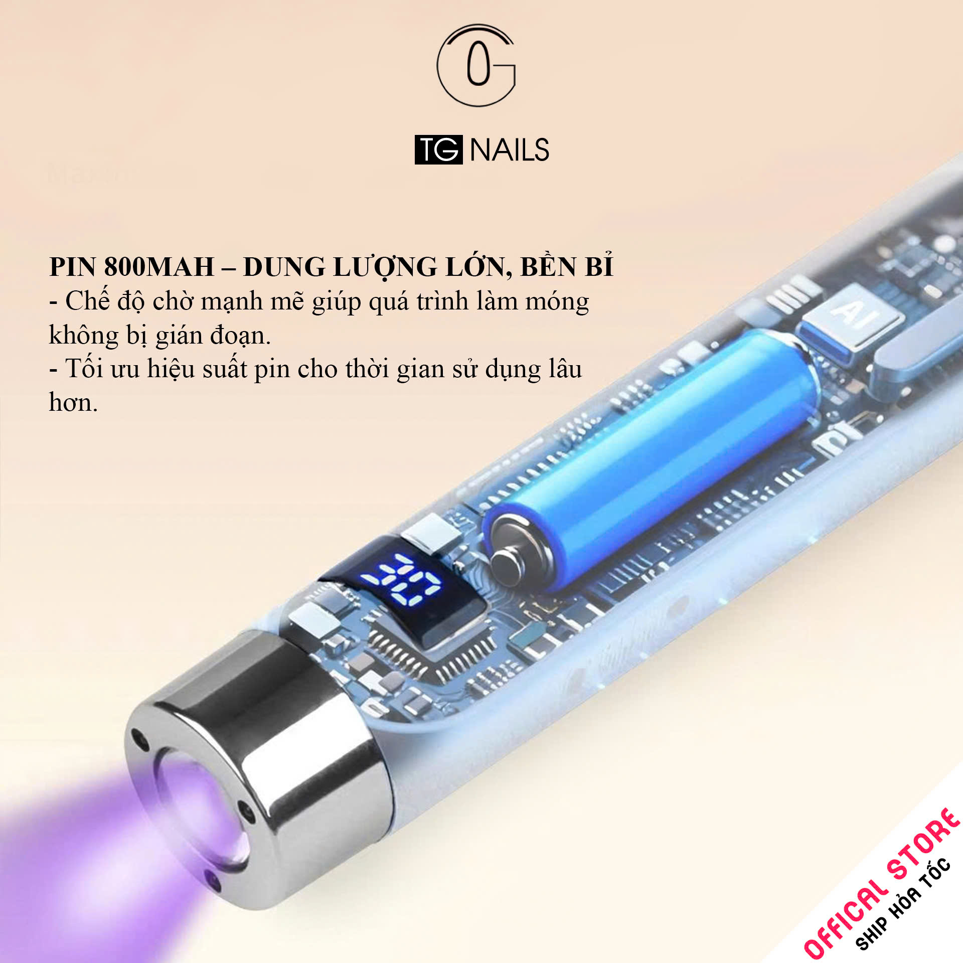 Đèn hơ móng tay SRNQI - Mini AI Sensor Nail Lamp G1_thumbnail_5