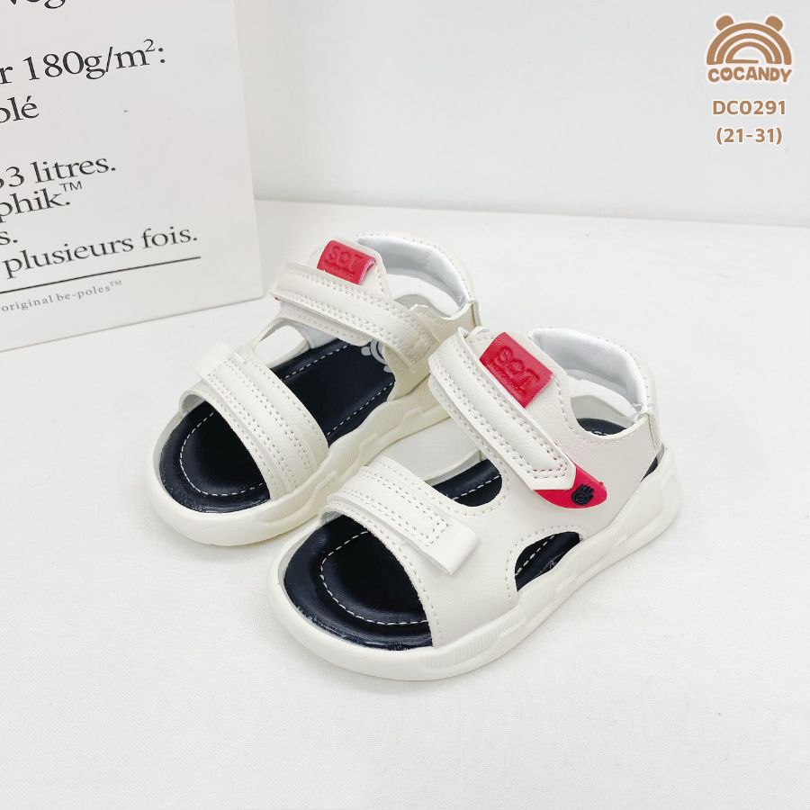 Dép sandal TRẮNG phối ĐỎ
