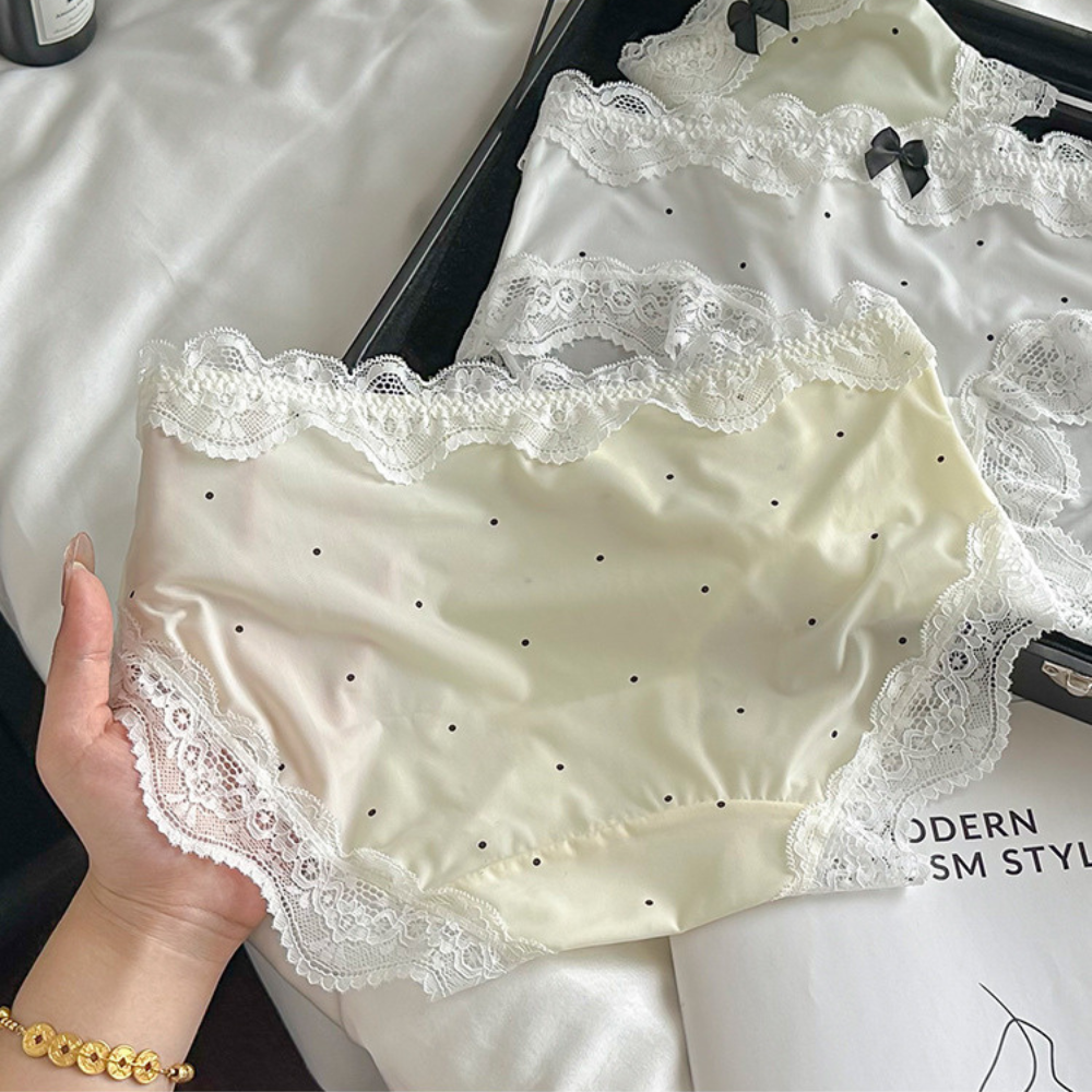 [Mã A24] Quần Lót Lụa Ren Nữ Mềm Mại Combo 5 Quần Lót Nữ Ren Đáy Quần Kháng Khuẩn Free Size -- Vikam_thumbnail_7