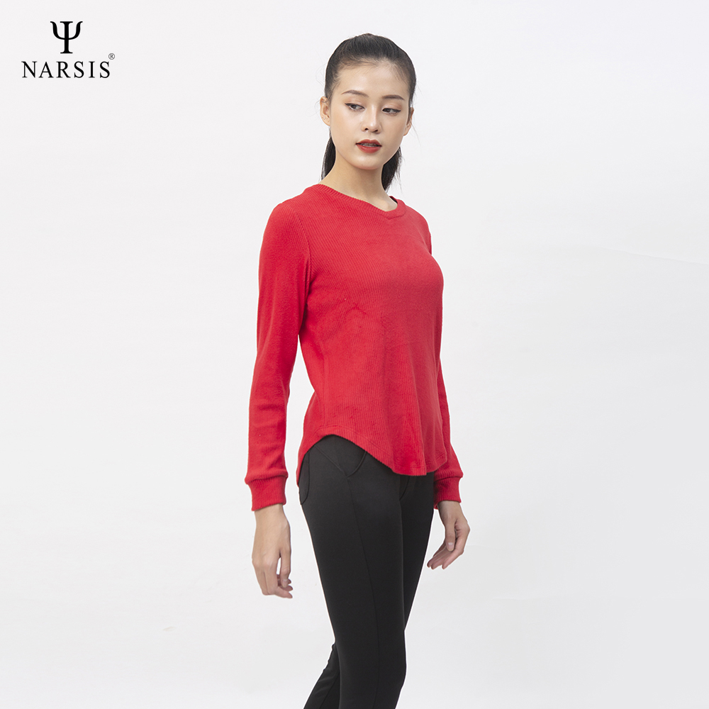 ÁO THU ĐÔNG NỮ L0066 NARSIS VẢI LEN COTTON ẤM ÁP, THOÁNG MÁT, GIỮ ẤM TỐT, MỀM MẠI_thumbnail_1