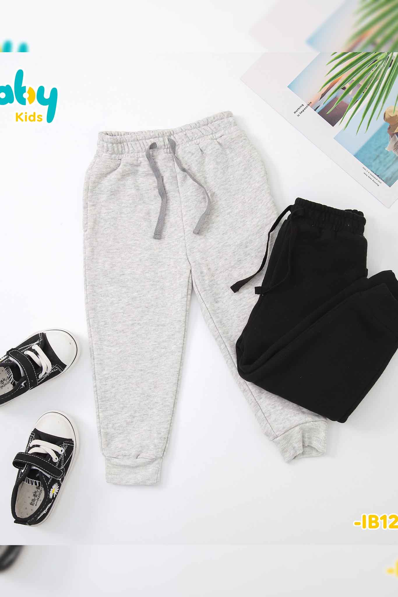 Quần nỉ dáng ôm gấu bo_thumbnail_0