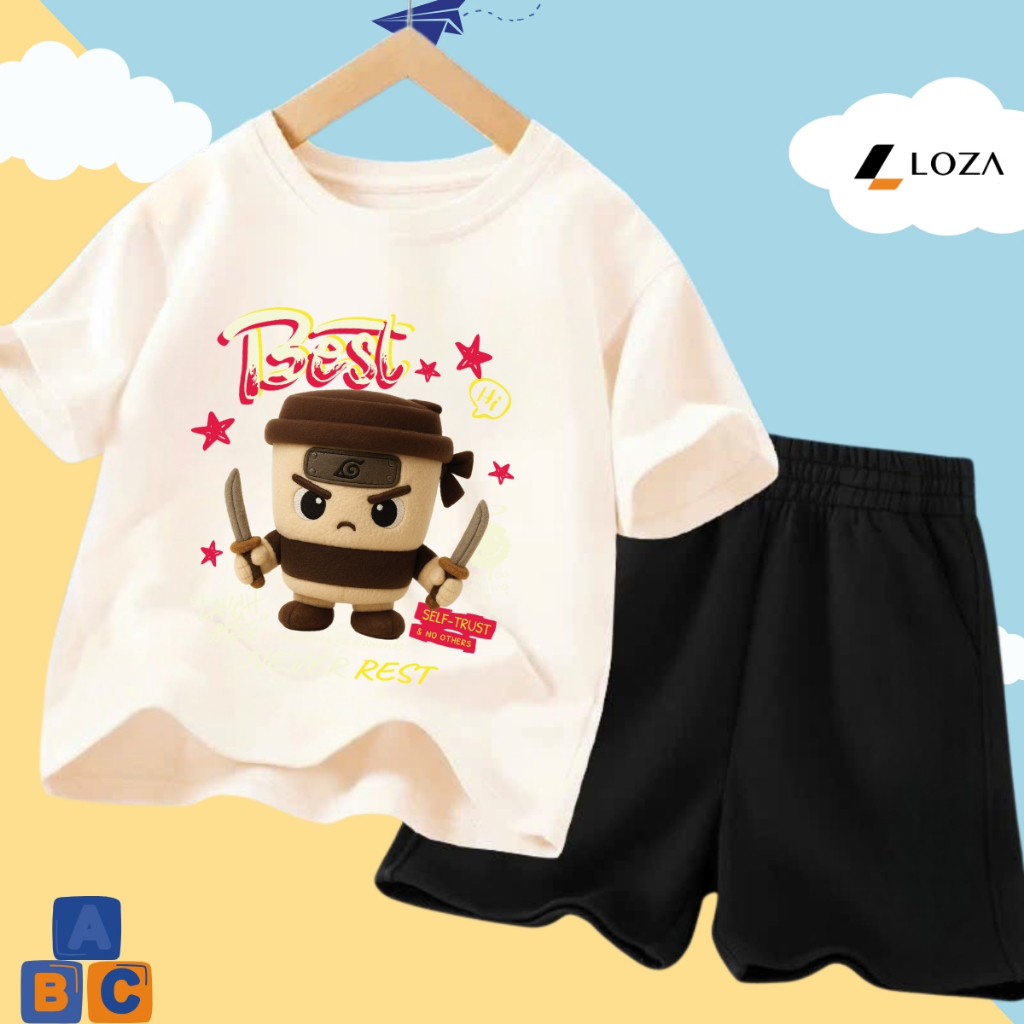 Bộ đồ bé trai in hình Brainrot Tung tung tung sahur, Tralalelo Tralala - Loza Kids BD012_thumbnail_12