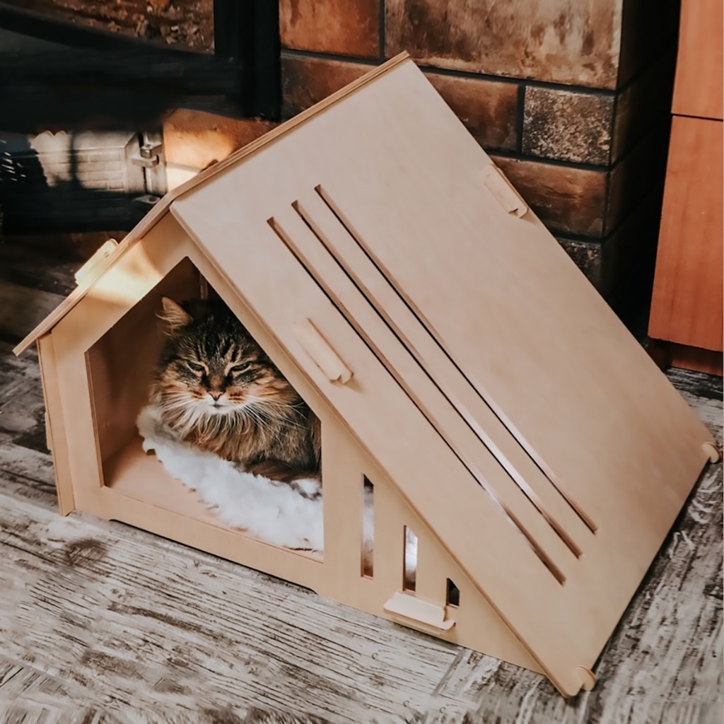 Nhà Gỗ Cho Mèo - Thiết Kế Nhỏ Xinh, Đơn Giản & Độc Đáo Cho Thú Cưng_thumbnail_7