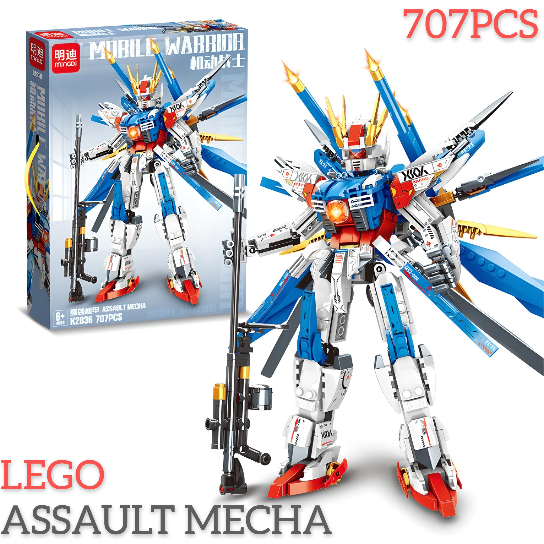 LEGO ĐỒ chơi lắp ghép 𝐌𝐎𝐁𝐈𝐋𝐄 𝐒𝐔𝐈𝐓 𝐆𝐔𝐍𝐃𝐀𝐌 700 chi tiết_thumbnail_15