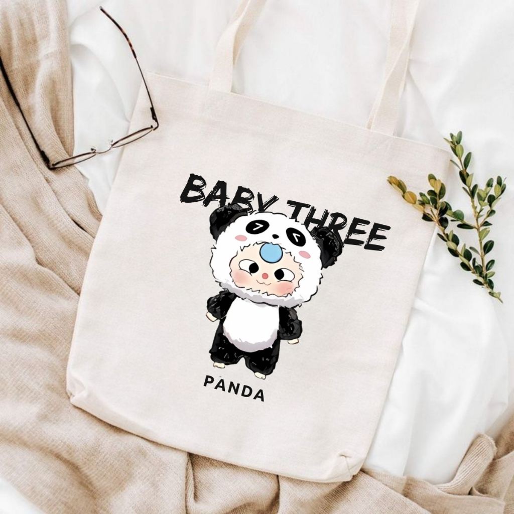 Túi tote Baby Three V3 - Túi Baby Three canvas 33x37cm có túi phụ đựng vừa A4, laptop - LOZA TOTE16_thumbnail_26