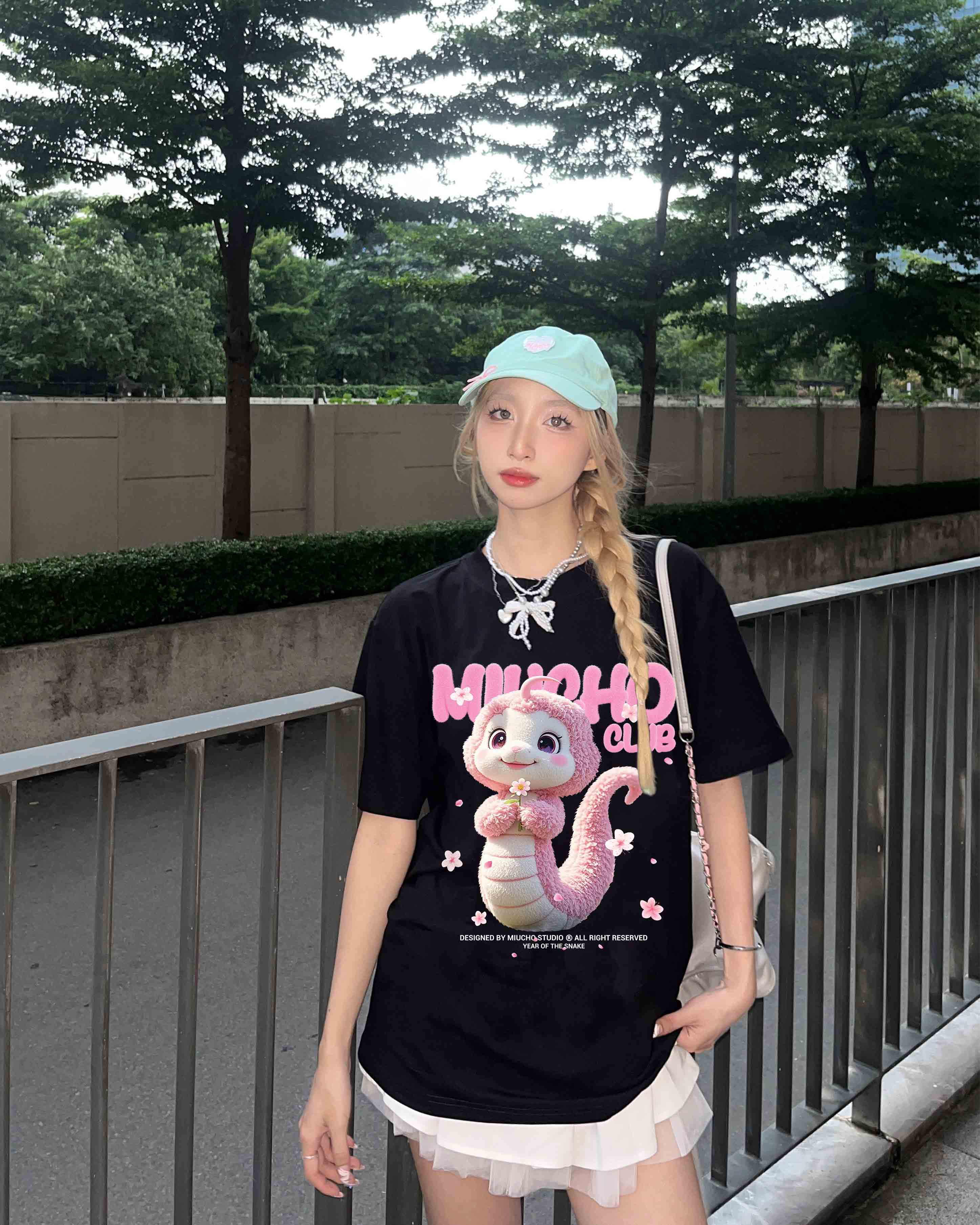 Áo thun tết năm tỵ form rộng local brand chất vải cotton thoáng mát ATD1726 Miucho in mix_thumbnail_5