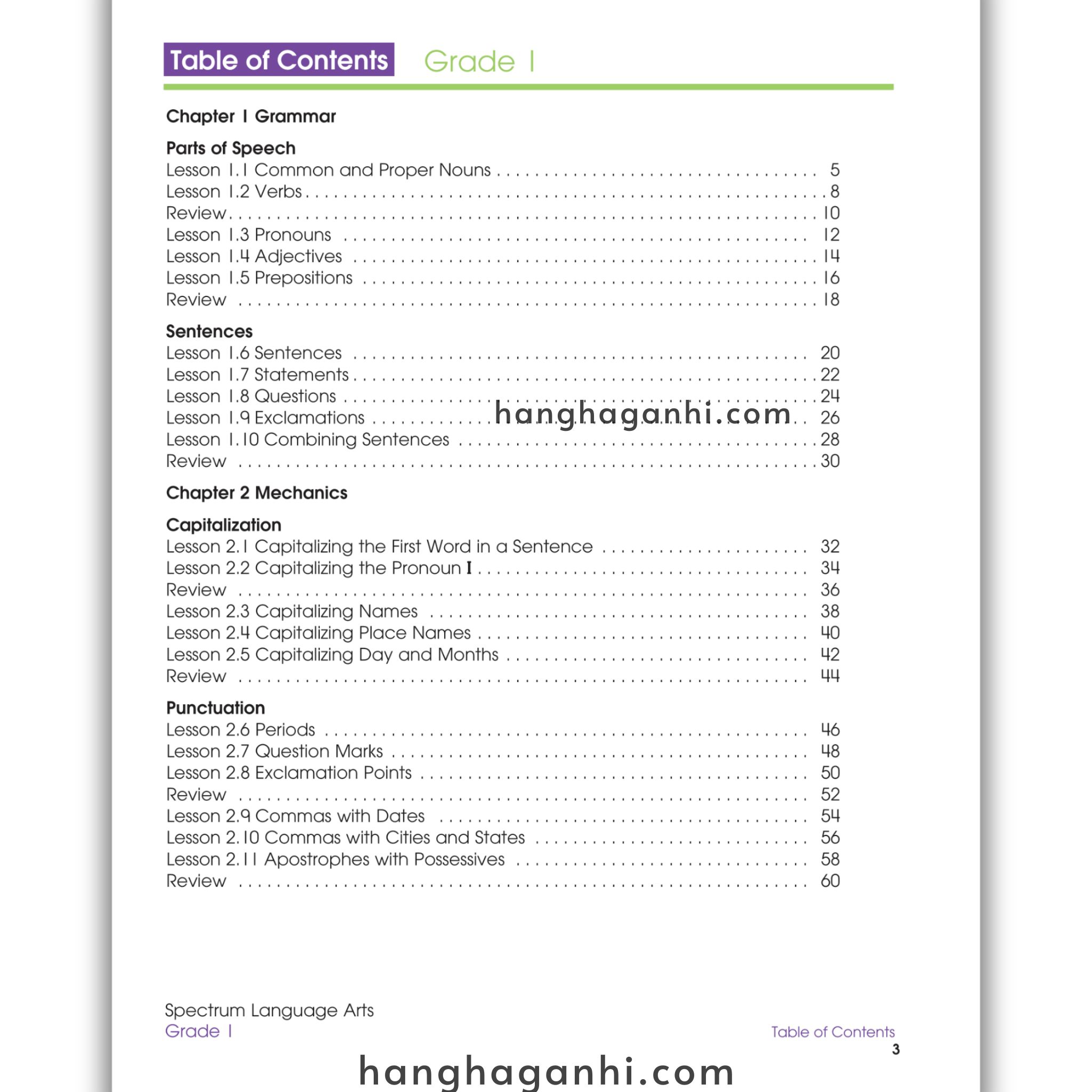 Sách Spectrum Language Arts Workbook Grade 1_thumbnail_1