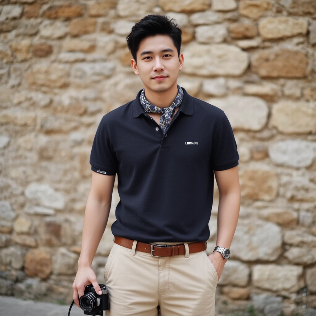 Áo polo nam form vừa 1936 Lion King vải cá sấu đứng form thoáng mát in basic_thumbnail_8