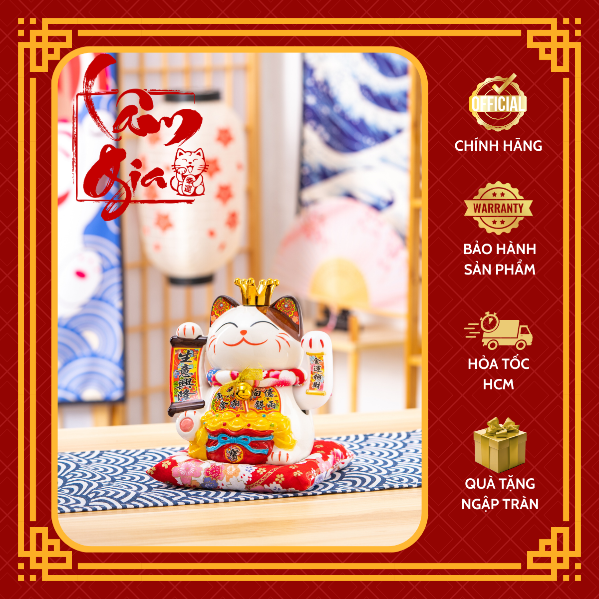 Mèo Thần Tài Vẫy Tay - Tụ Bảo Bồn