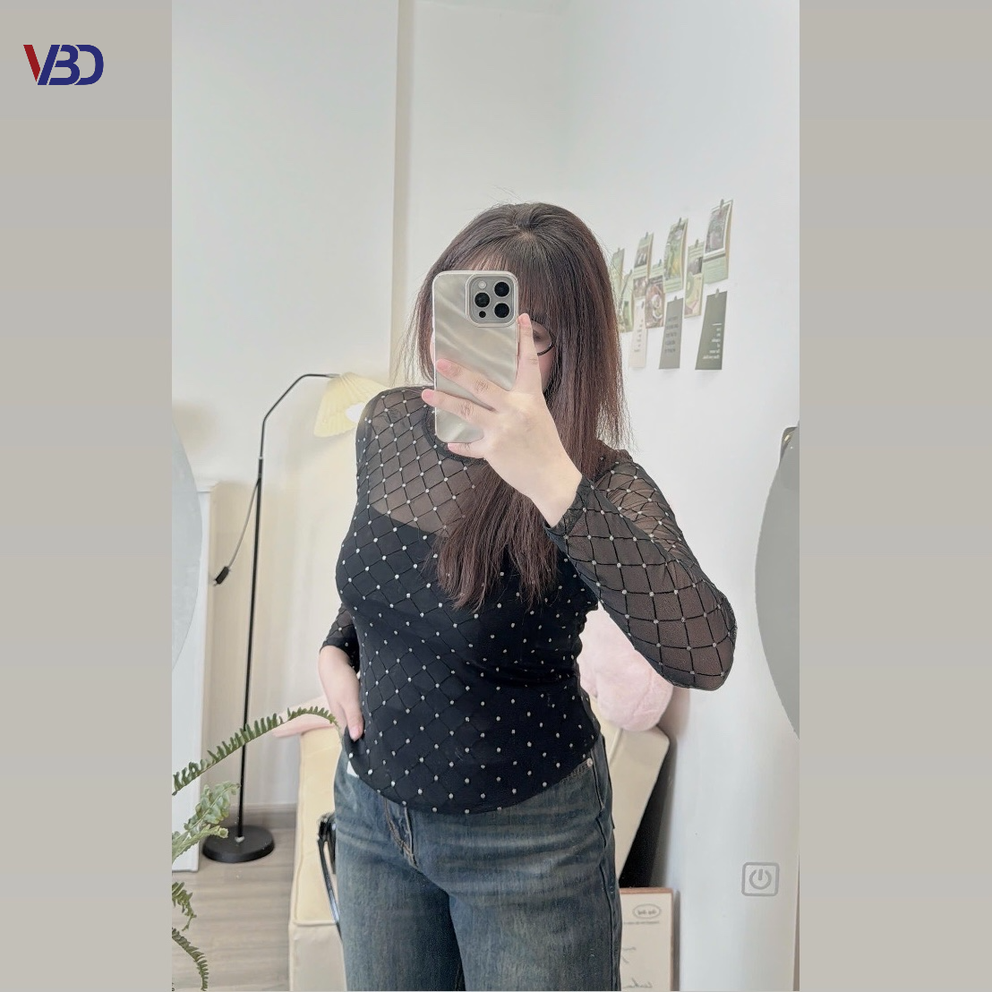 Áo lưới kim tuyến tay dài bigsize AT5016 dành cho nàng béo mập từ 55-90kg_thumbnail_5