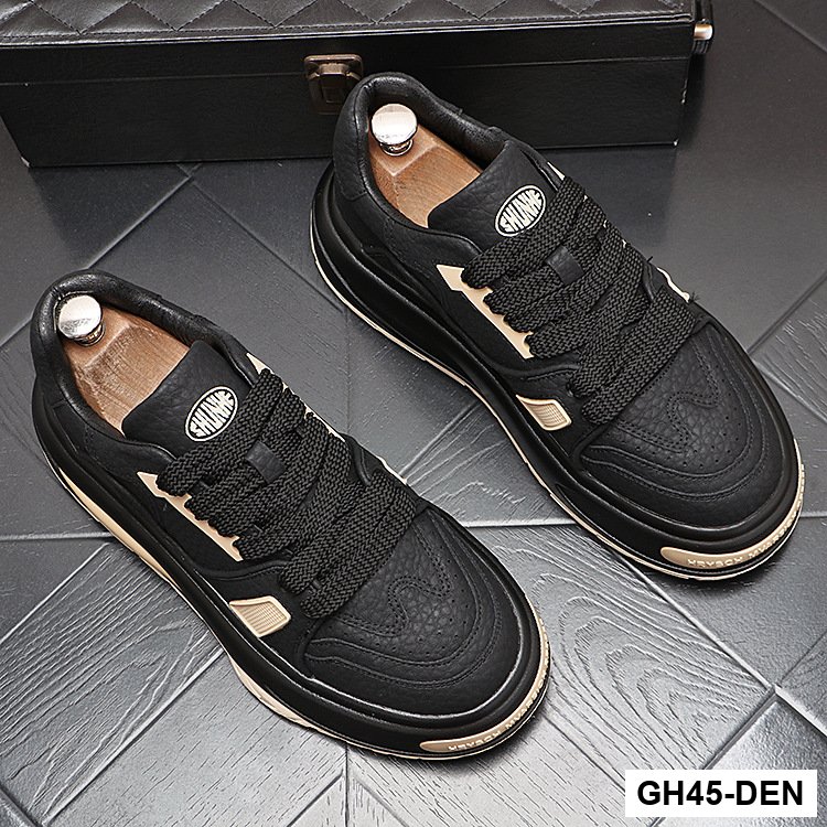 GH45 - Giày thể thao nam nữ màu trắng đế dày