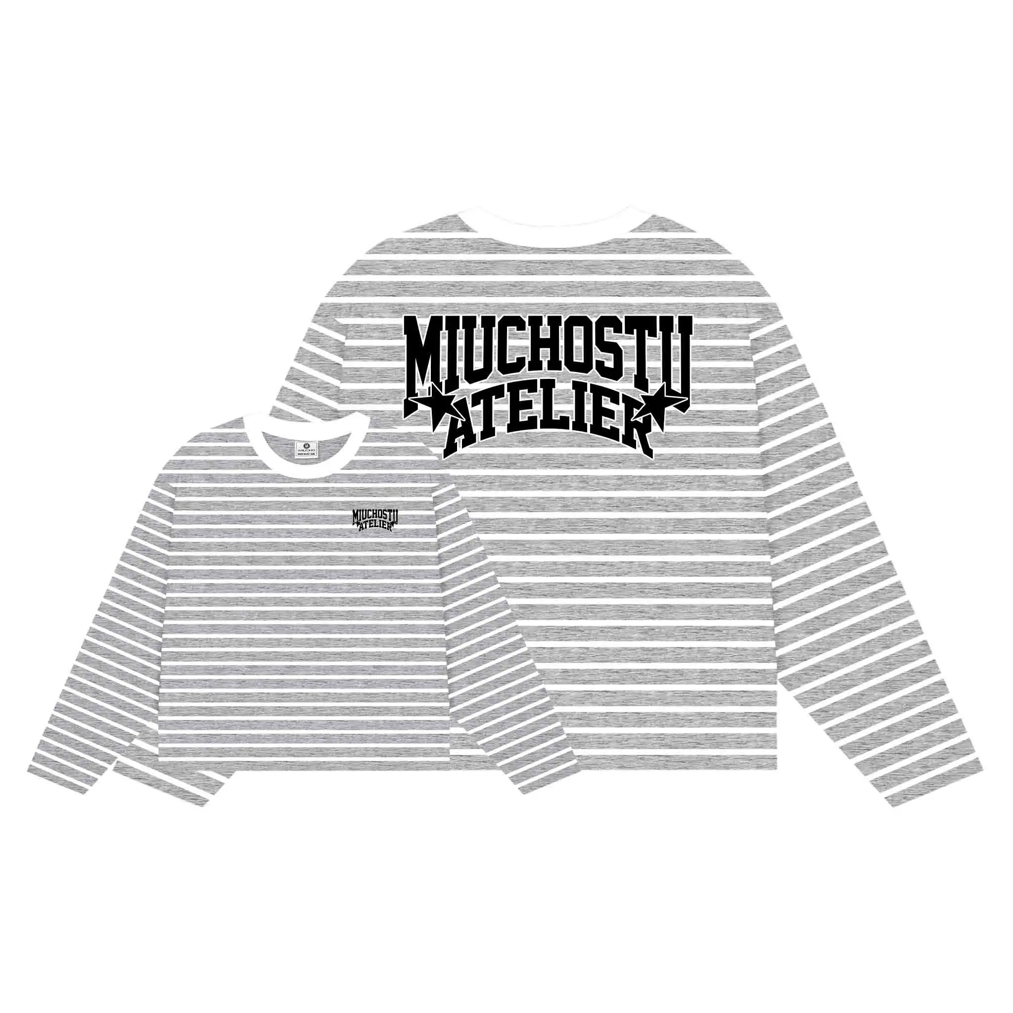 Áo thun nam form boxy Miucho thun borip dày dặn thoáng mát local brand tay dài kẻ sọc in mix 2725_thumbnail_5