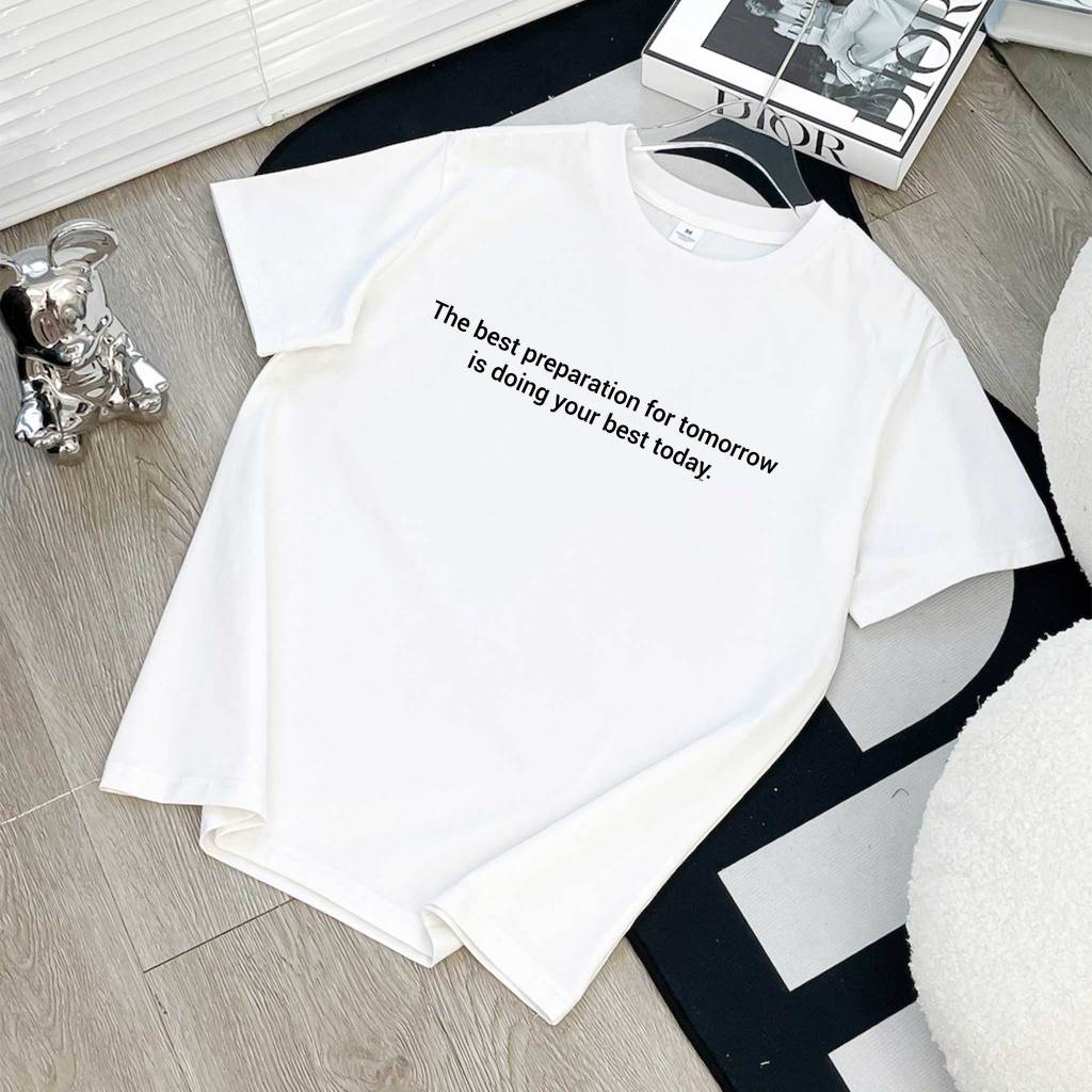 Áo thun nữ form vừa regular ARD542 Miucho Chic cotton cổ tròn in typography_thumbnail_6