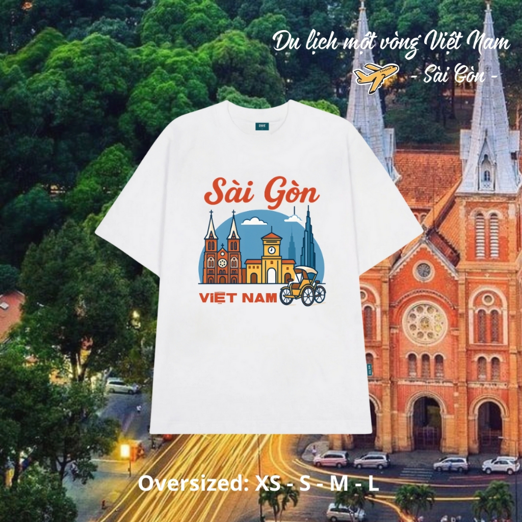 Áo thun du lịch Việt Nam, Huế, Hạ Long... dáng oversize rộng local brand We Tee - T028_thumbnail_2