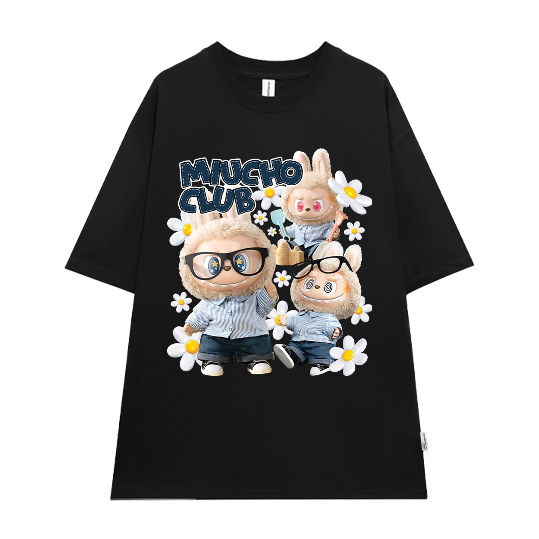 Áo phông labubu form rộng unisex ATD1447 Miucho vải cotton cổ tròn in mix_thumbnail_8