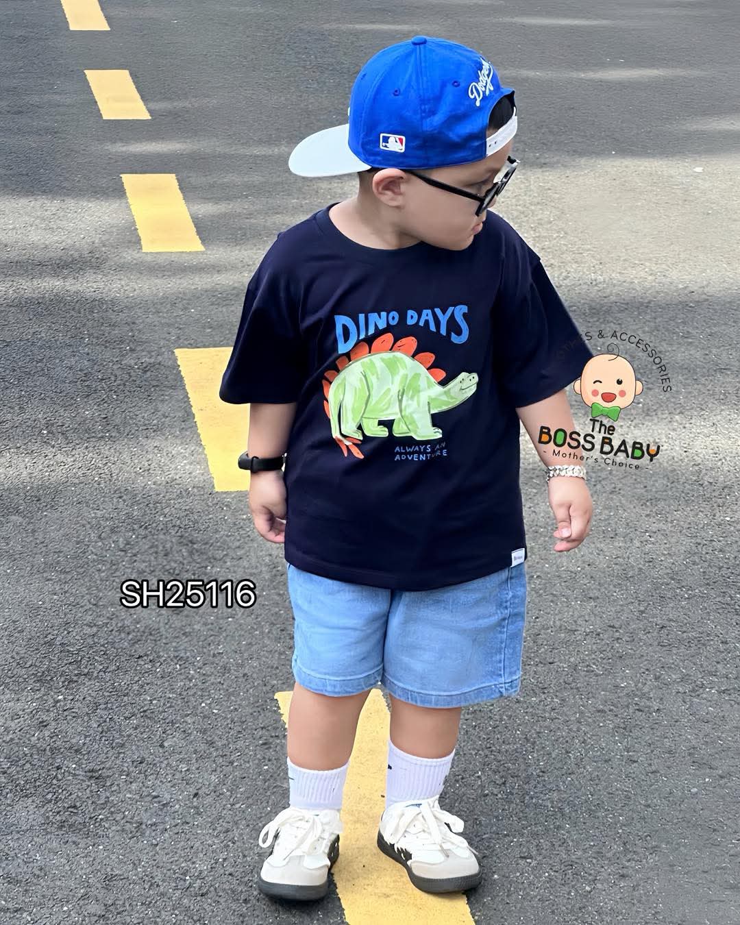 Set bộ jean xanh khủng long DINODAYS