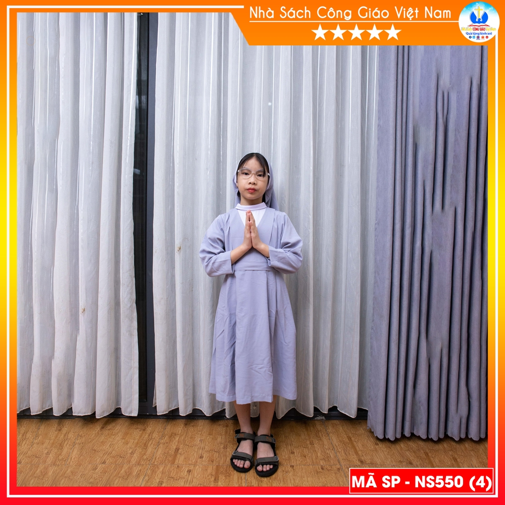 Bộ áo dòng nhí dành cho thiếu nhi (may theo yêu cầu) - Cổ võ ơn gọi NS550_thumbnail_7