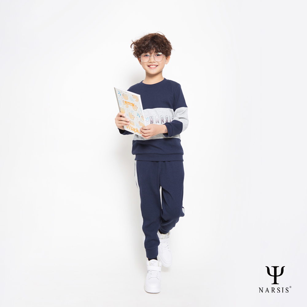 Trang phục thu đông bé trai Narsis KE2062 dài tay, phối màu hài hòa, chất liệu len cao cấp._thumbnail_2
