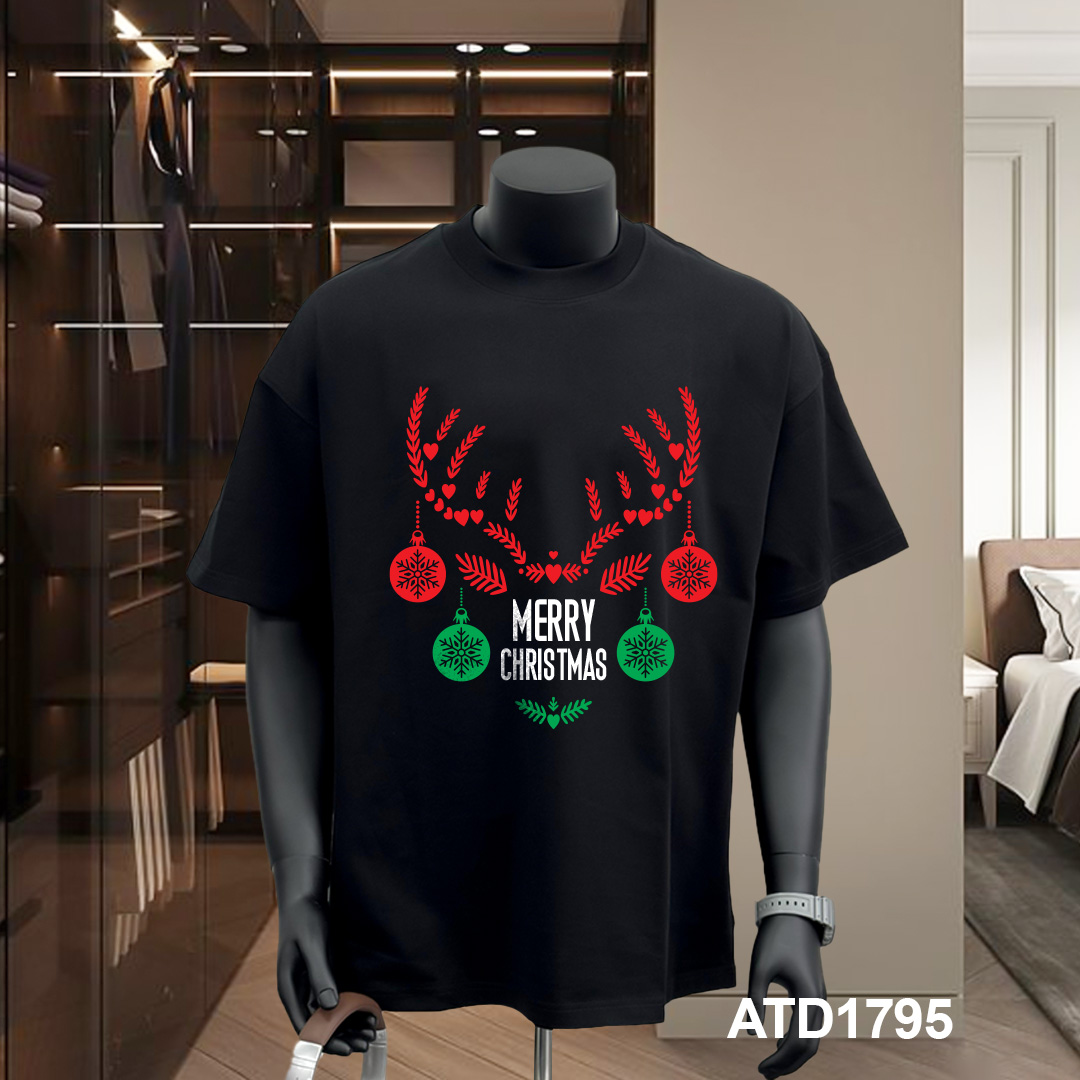 Áo phông nam giáng sinh noel form rộng cổ tròn vải cotton thoáng mát 1795 Miucho Iconic in artwork_thumbnail_8