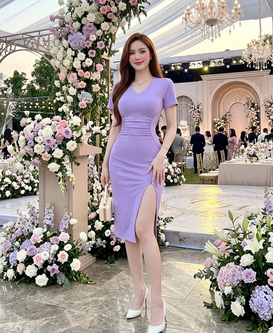 Đầm Boby cổ tim tay con nhún eo tôn dáng_thumbnail_1