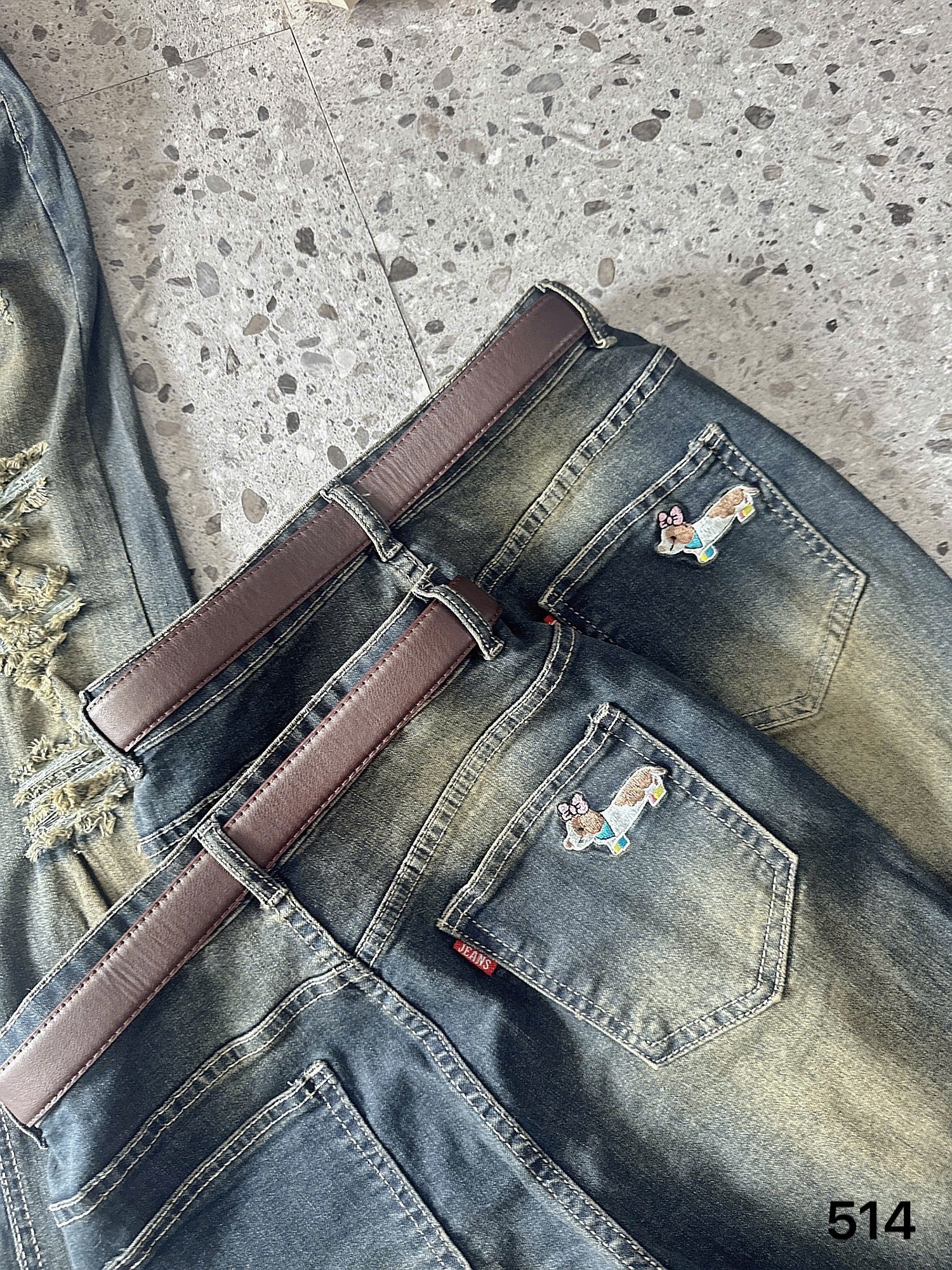 BIGSIZE - Quần jean ống loe rách T-QJ514_thumbnail_4