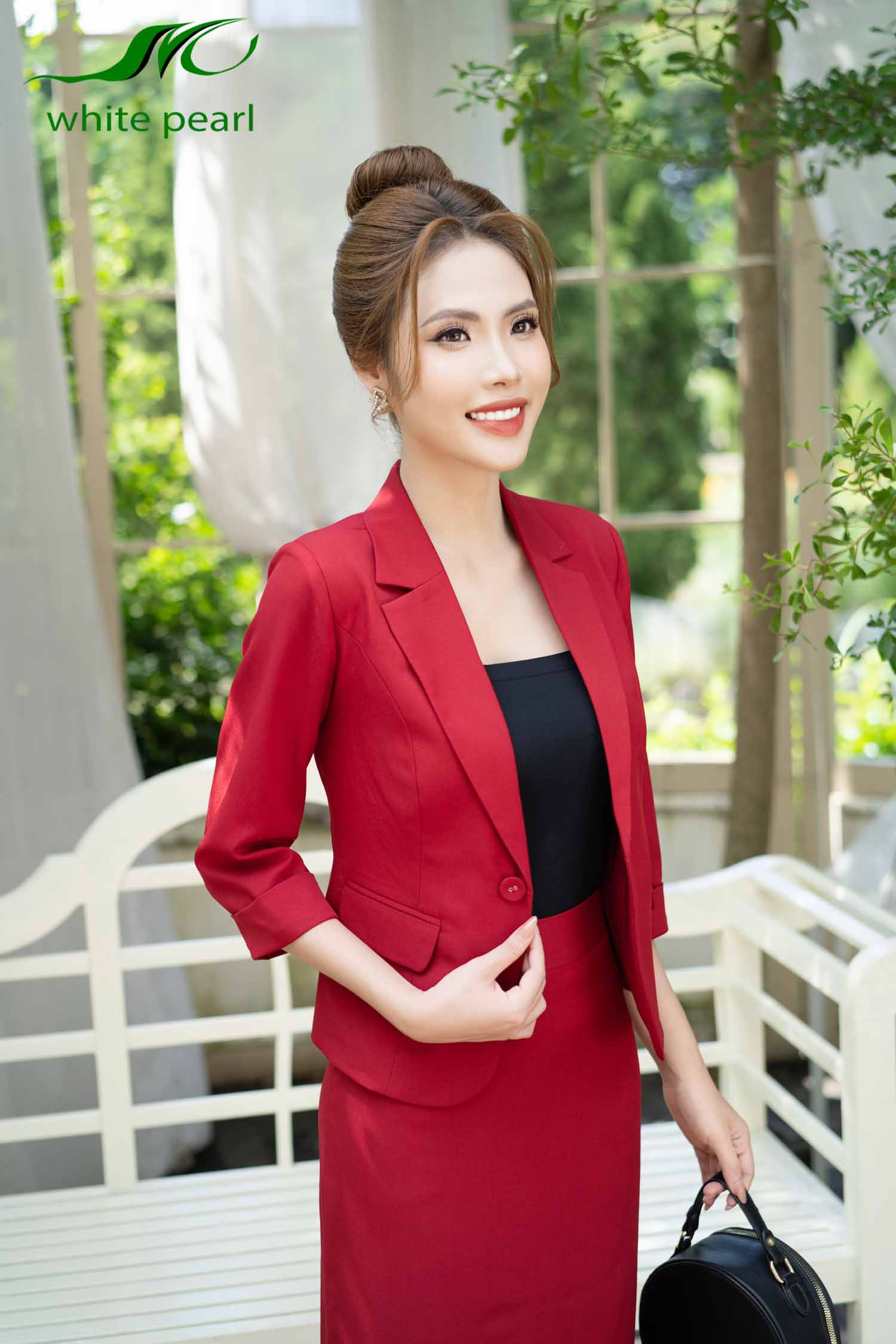 Bộ vest eo tay lỡ lật thời trang công sở cao cấp White Pearl_thumbnail_7