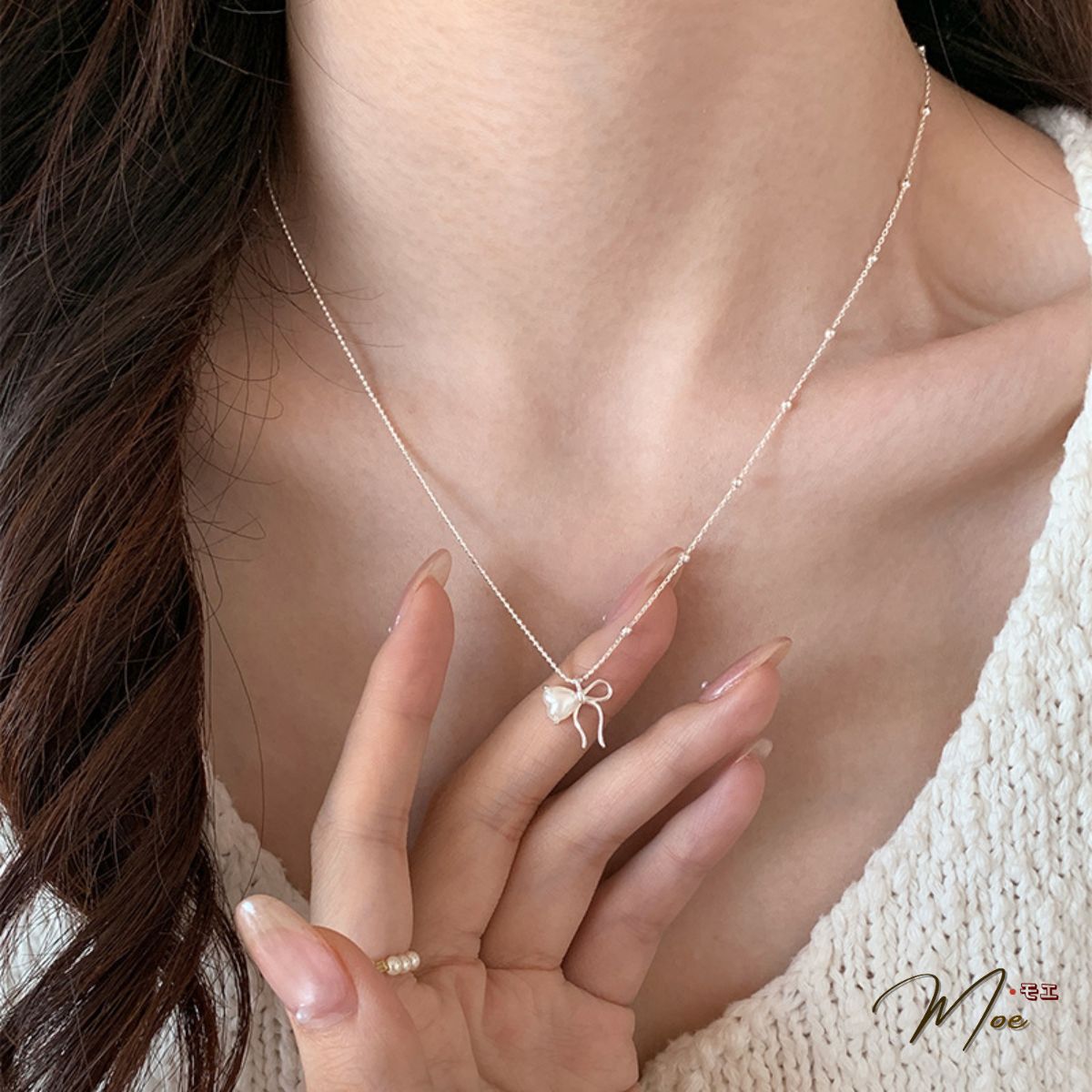 D285 - Dây chuyền nơ ngọc trai điệu đà_thumbnail_1