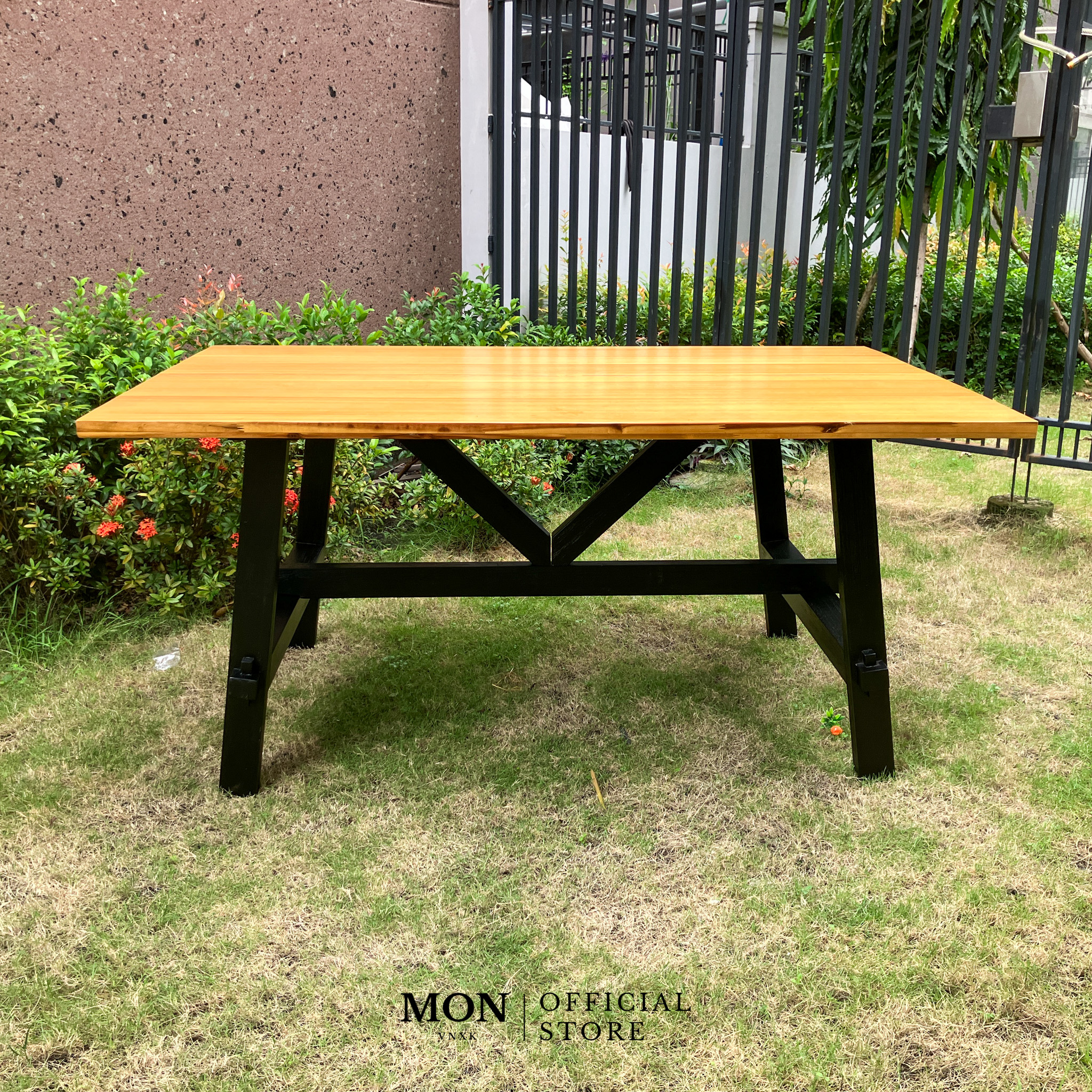 BÀN ĂN IKEA SKOGSTA Table, acacia/black_thumbnail_3