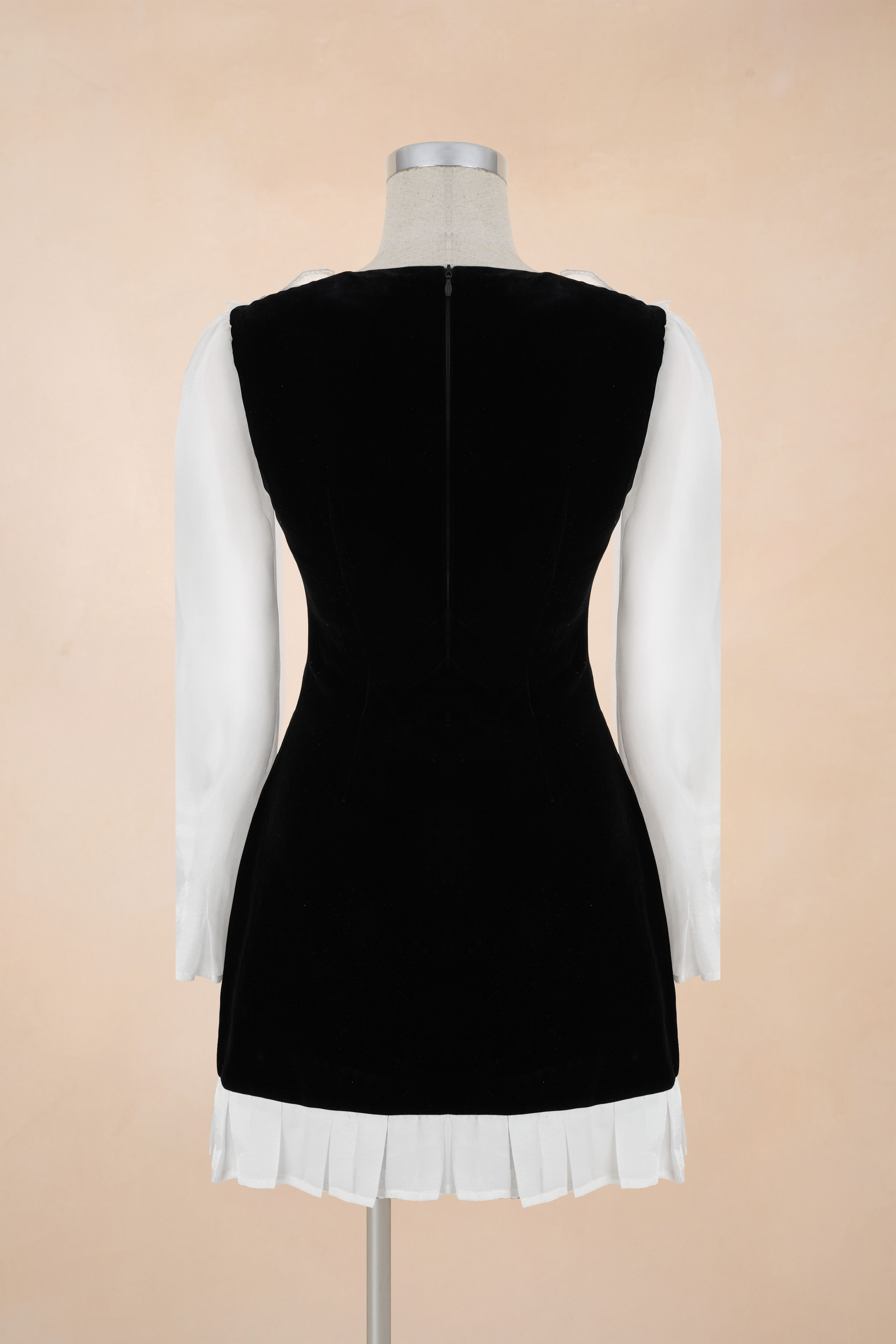 Đầm Chữ A Phối Tơ Tag Nơ