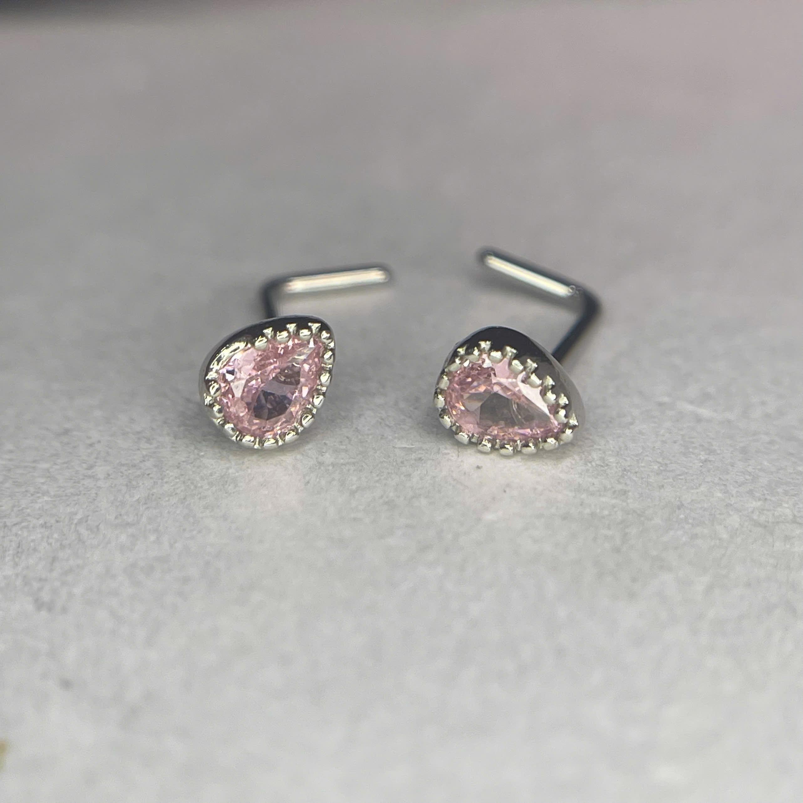 Mũi L giọt nước đá hồng