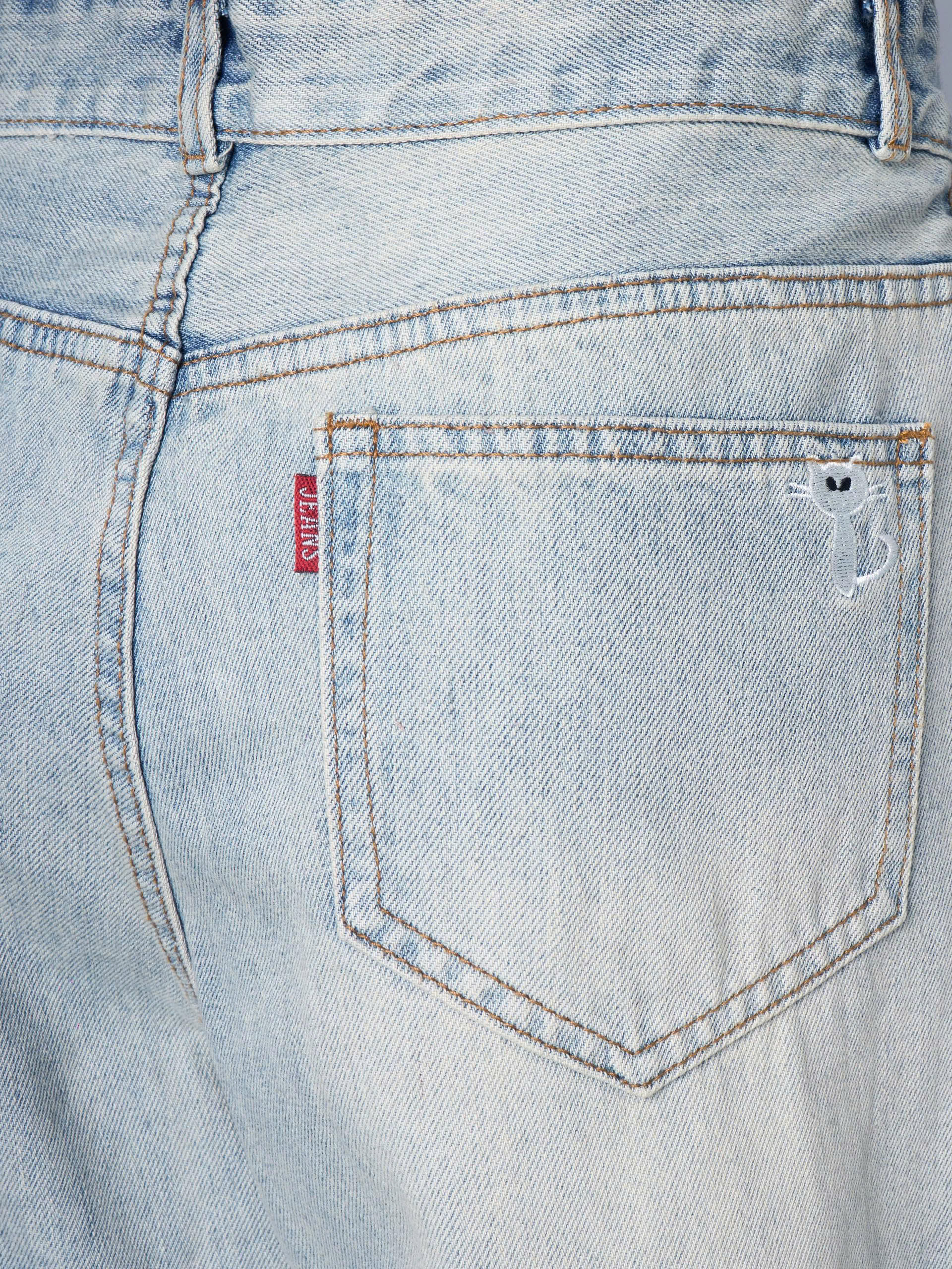 BIGSIZE-Quần suông rách thuê mèo T-QJ390