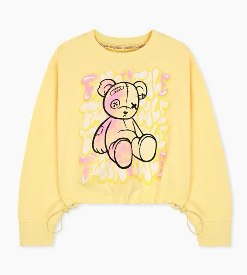 Áo tay dài rút dây xịn bé gái ( VÀNG )_thumbnail_0