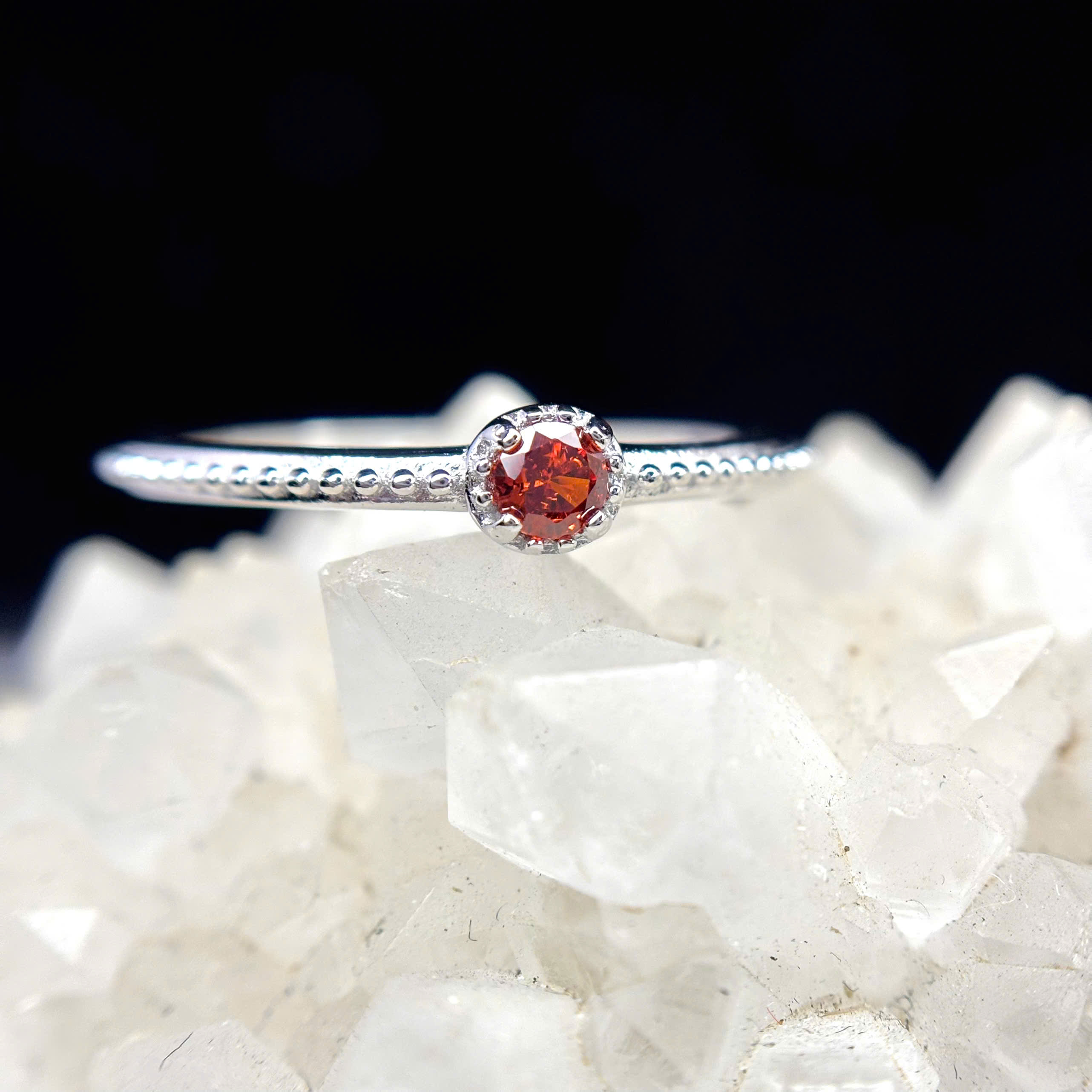 Nhẫn bạc xi bạch kim đỏ cam size 6_thumbnail_2