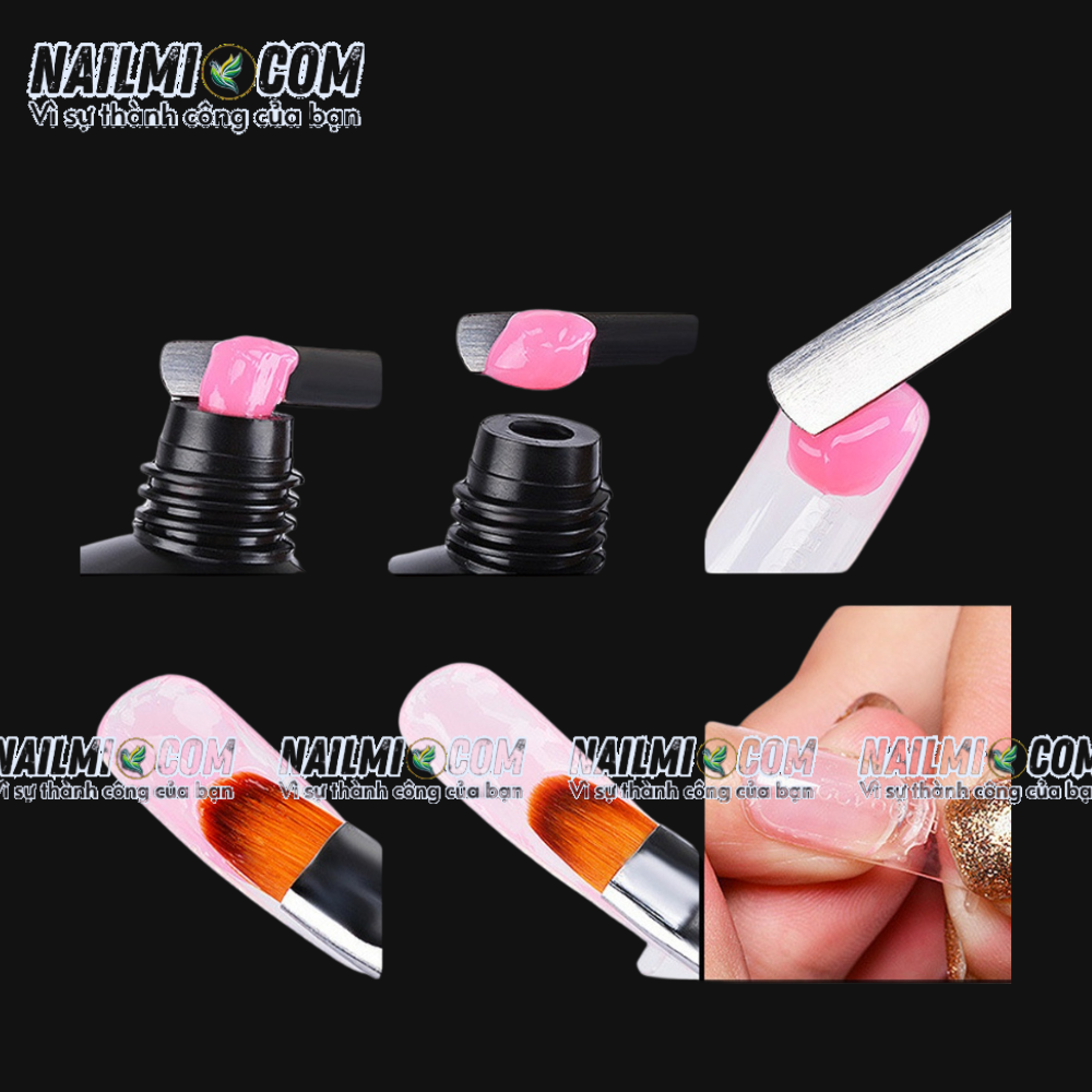 Cọ đắp gel 2 đầu - Cọ đắp gel gôm