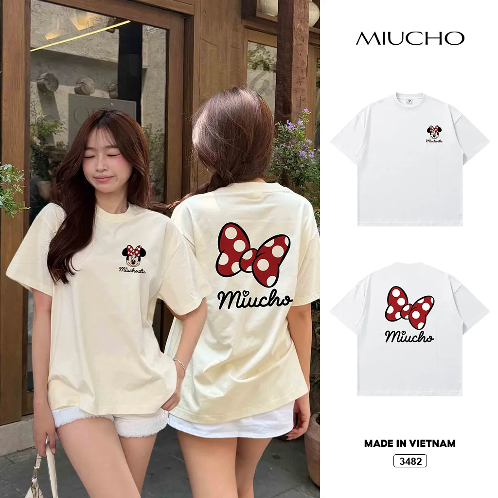 Áo thun nữ form boxy kitty đáng yêu Miucho 3482
