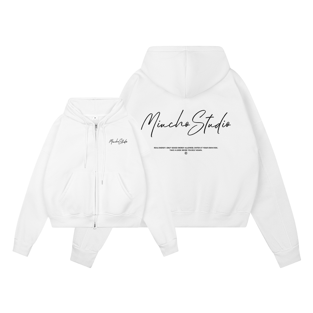 Áo hoodie zip local brand dày dặn form boxy HXD1570 Miucho Club vải nỉ 2 da khóa kéo mũ rộng in basic_thumbnail_0