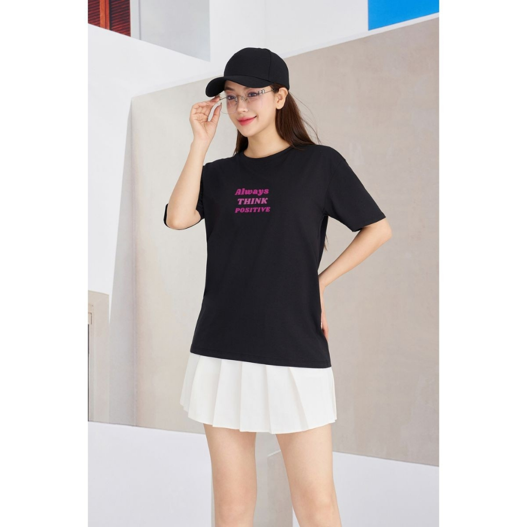 [Form Rộng] Áo thun nữ in chữ 'Always think Positive' - LOZA RT8160_thumbnail_1