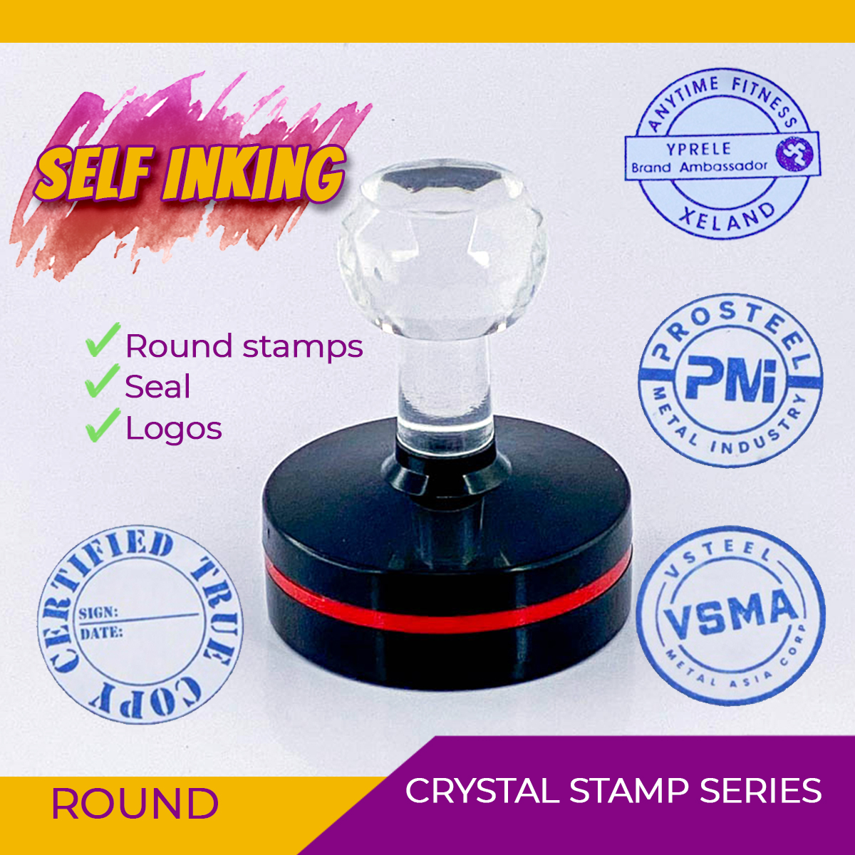 Crystal Round Stamp