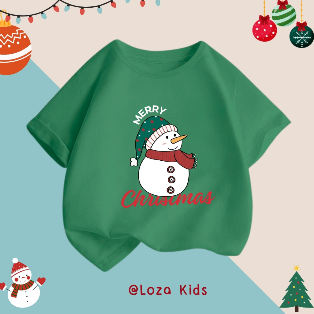 Áo thun bé trai bé gái Noel 2025 - Áo Noel , Áo phông cho bé size từ 15-40kg Loza Kids AT025_thumbnail_1