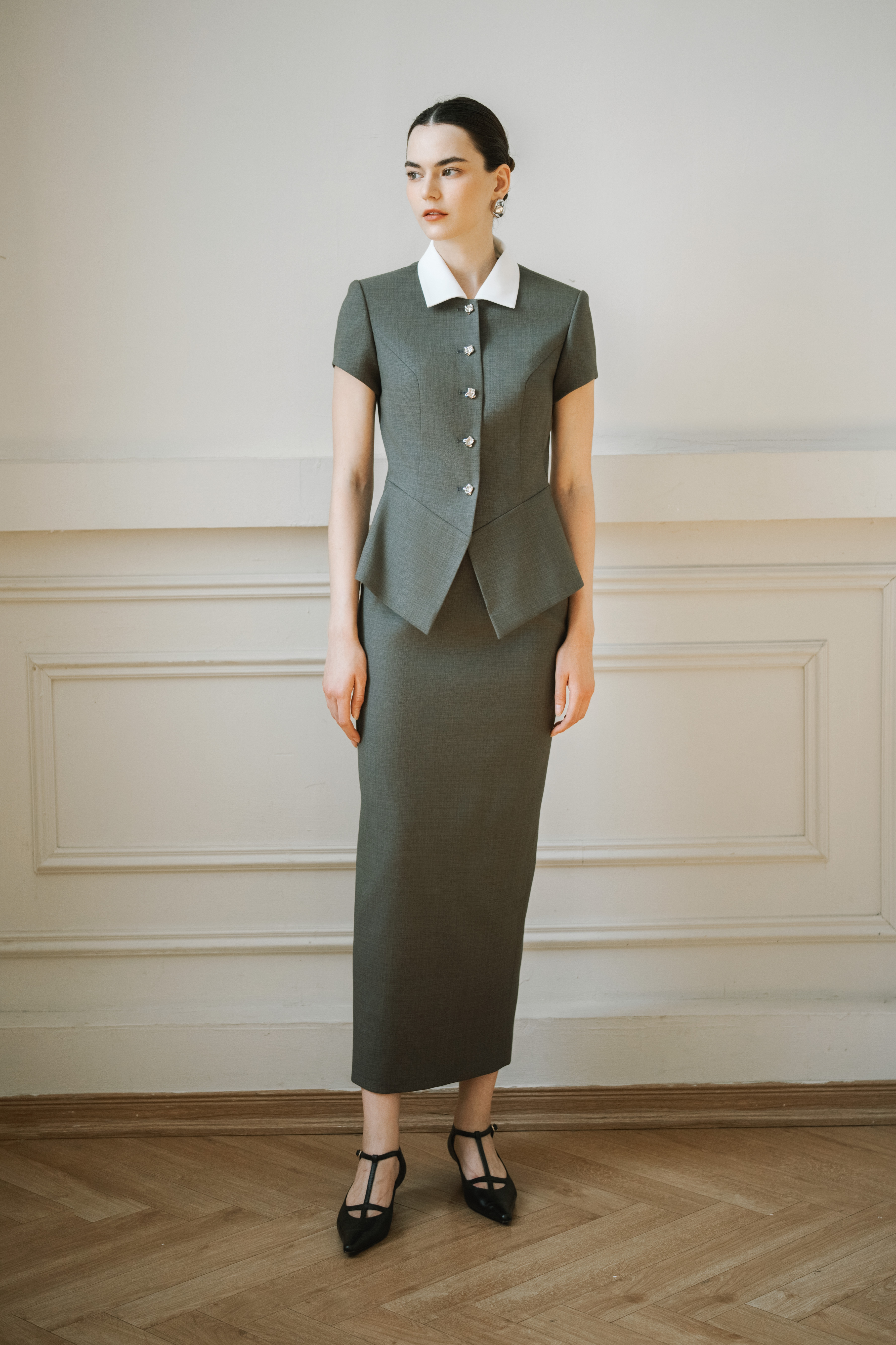 ARMANI SKIRT - Grey green_thumbnail_0