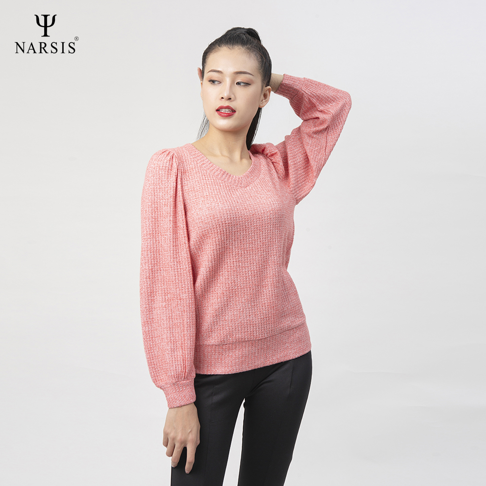 ÁO THU ĐÔNG NỮ L0016 NARSIS VẢI LEN COTTON ẤM ÁP, THOÁNG MÁT, GIỮ ẤM TỐT, MỀM MẠI_thumbnail_1